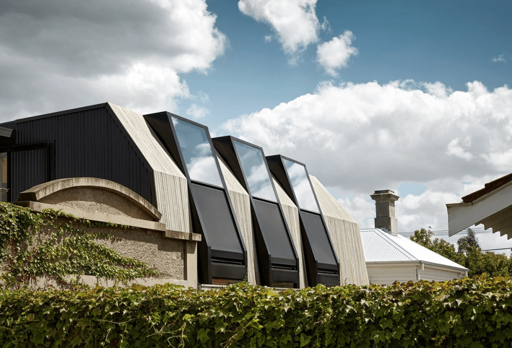 bangunan kontemporer-material tidak umum