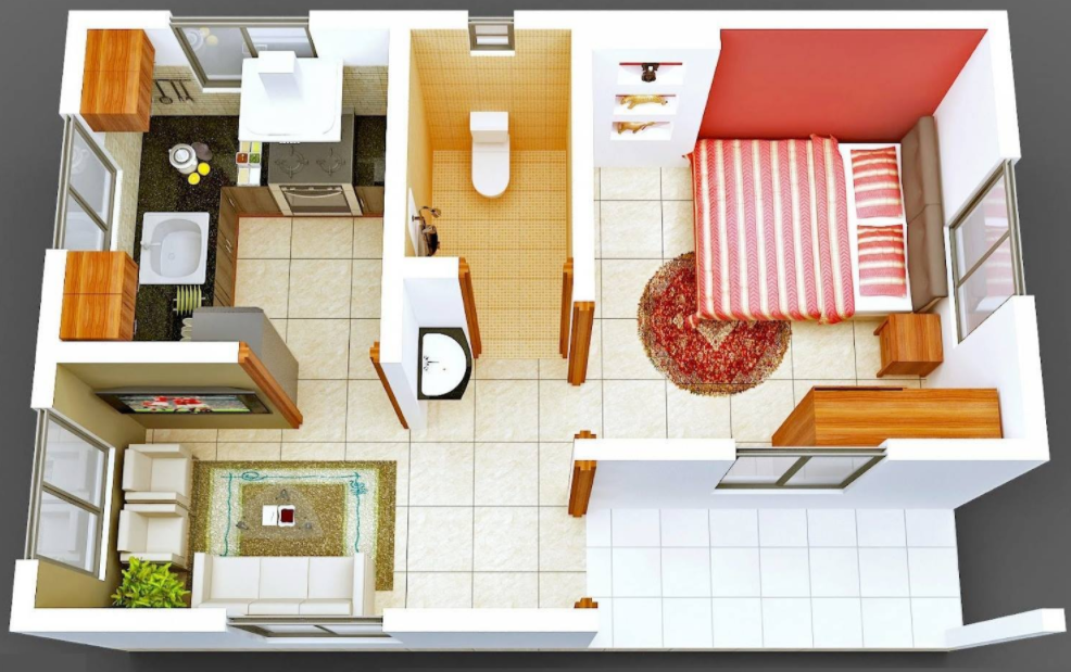 Denah Rumah Tipe 21 Denah Rumah Tipe 21