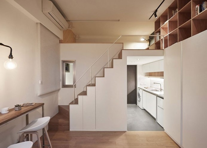 Desain Apartemen Studio Loft