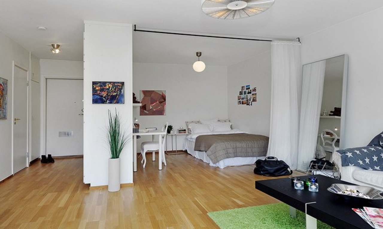 Desain Apartemen 1 Kamar All-in-one