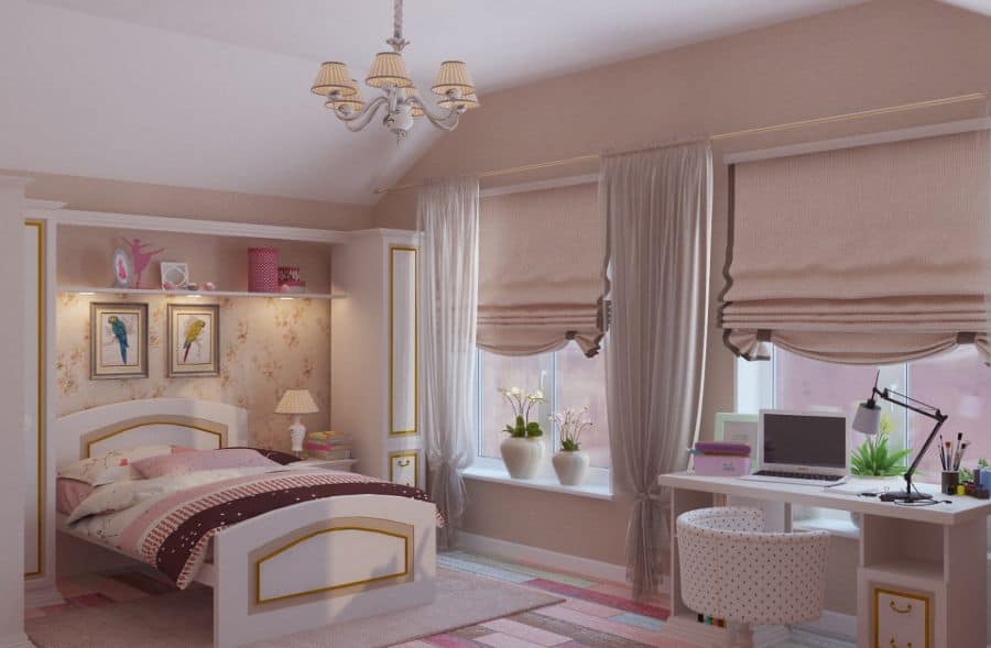 Dekorasi Kamar Tidur Anak Perempuan Bernuansa Mewah kamar tidur anak perempuan mewah