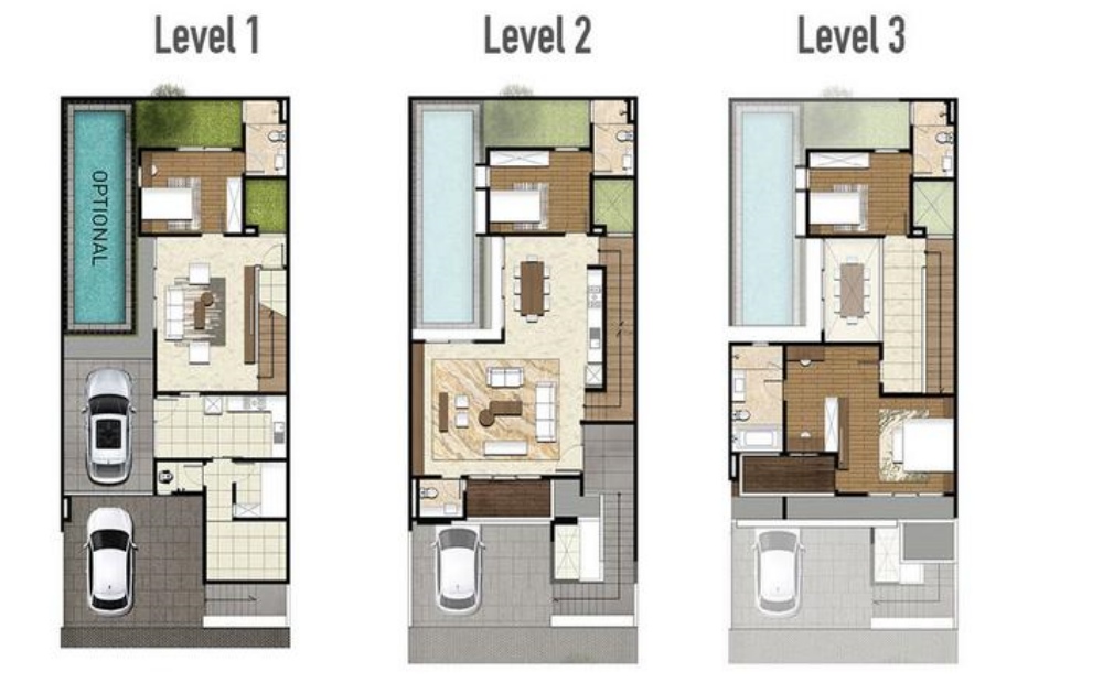 Denah Rumah 3 Tingkat dengan Kolam Renang Denah Rumah 3 Tingkat dengan Kolam Renang