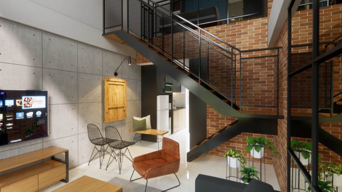 Desain Interior Apartemen Gaya Industrial Desain Interior Apartemen Gaya Industrial