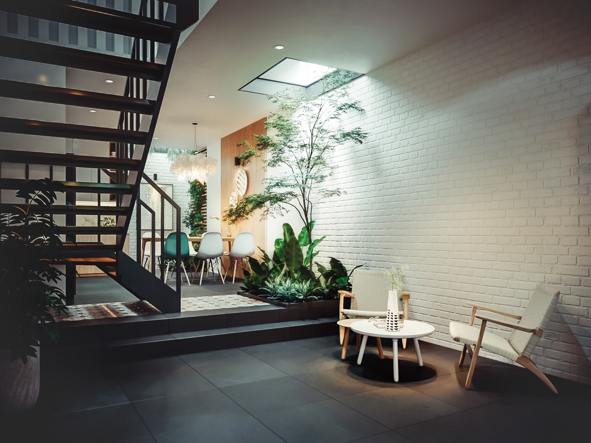 Skylight Mini Agar Ruangan Nampak Syahdu skylight mini di atas taman indoor