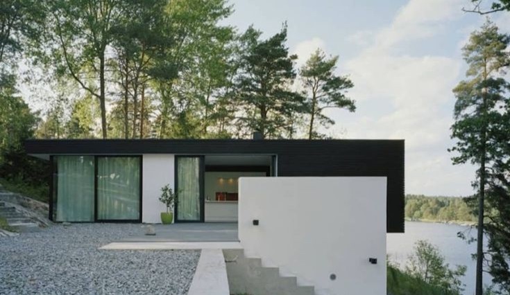 Fasad Rumah Scandinavian Berbahan Beton Fasad Rumah Scandinavian Kontemporer