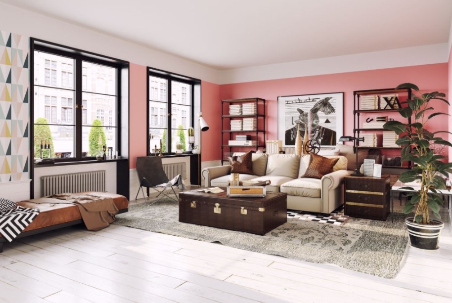 Warna Ruang Tamu Coral untuk Tampilan yang Ceria Warna Ruang Tamu Coral untuk Tampilan yang Ceria