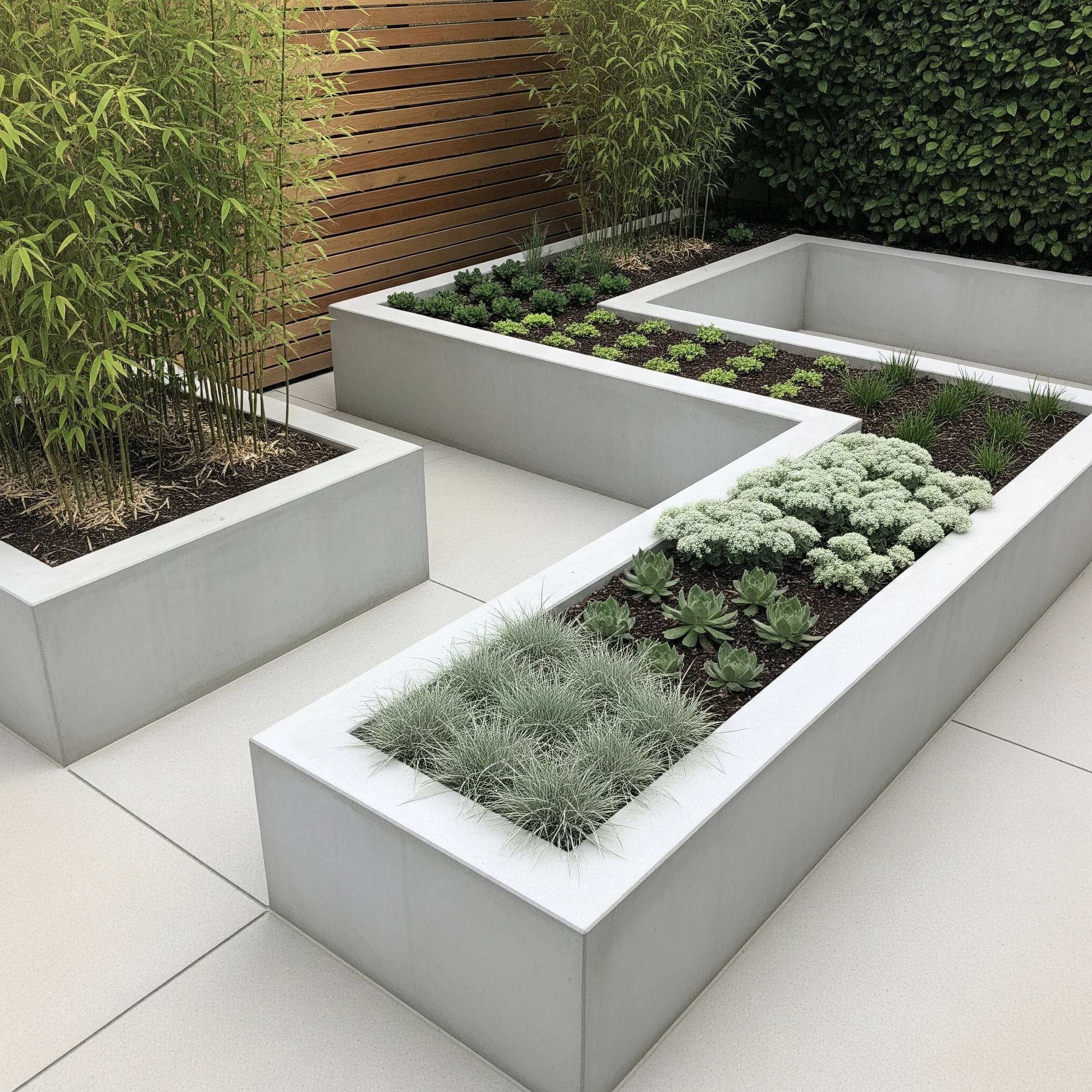 Taman Rumah Minimalis Berbentuk Zigzag