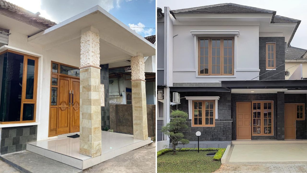 gambar Rumah Batu Alam Tampak Depan