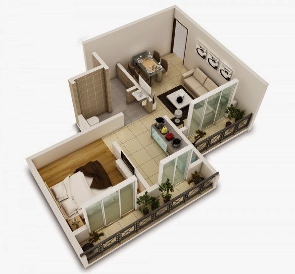 9 Desain Rumah 1 Kamar untuk Lajang & Pasangan Baru Menikah