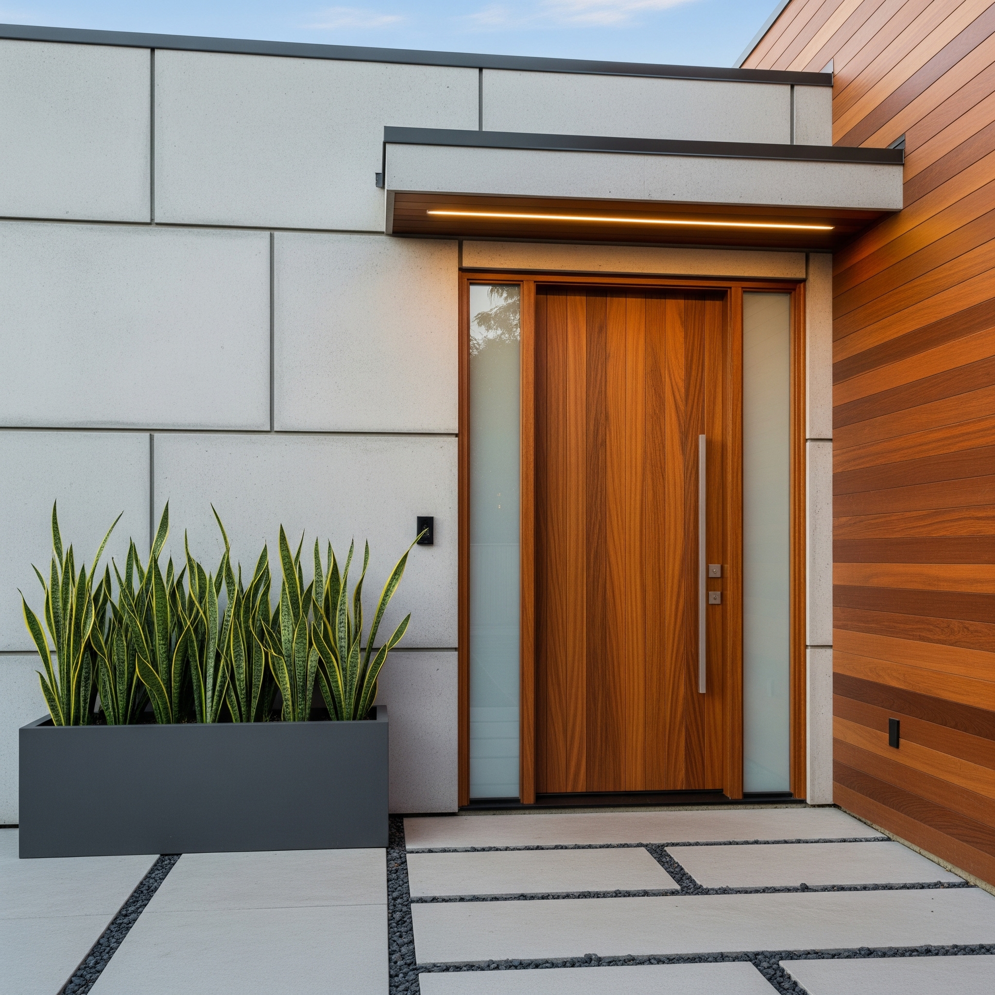 Rumah Pintu Samping Modern