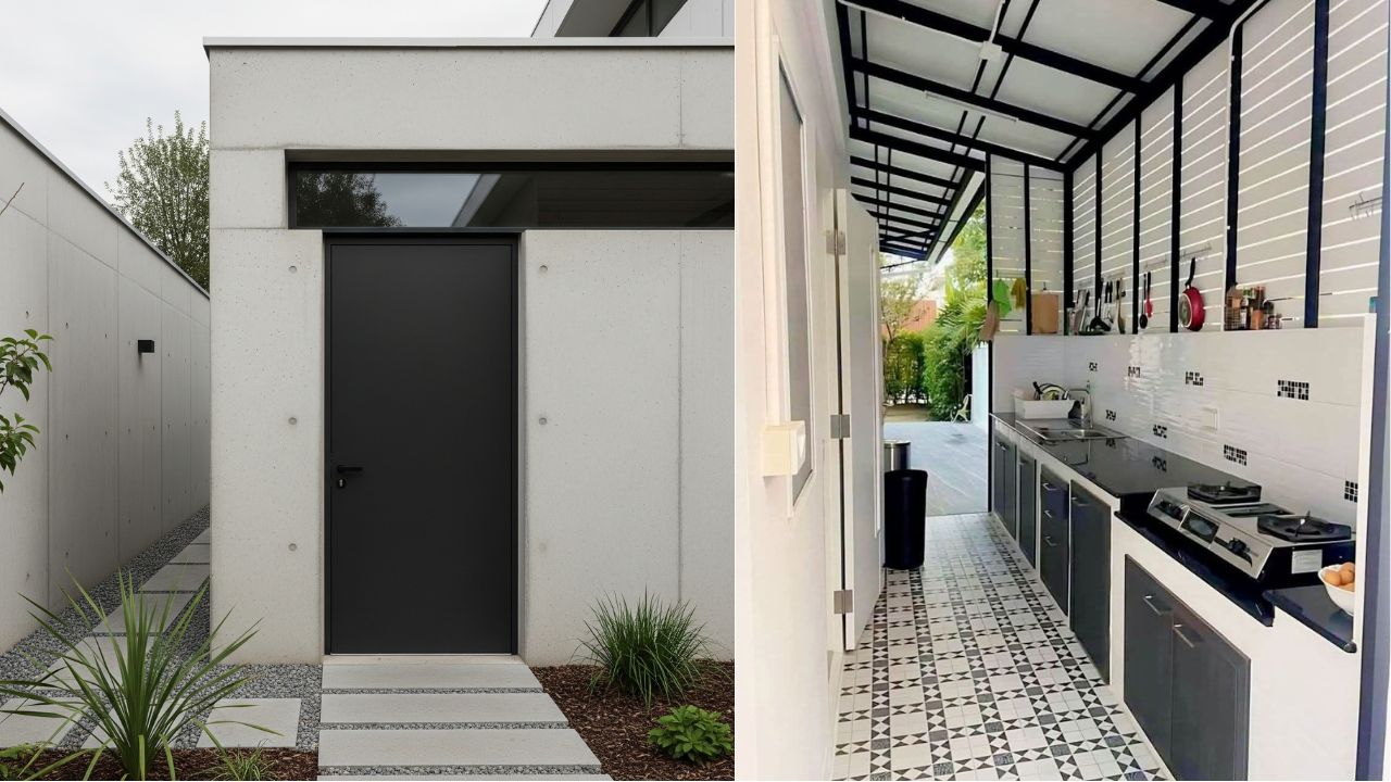 Desain rumah pintu samping