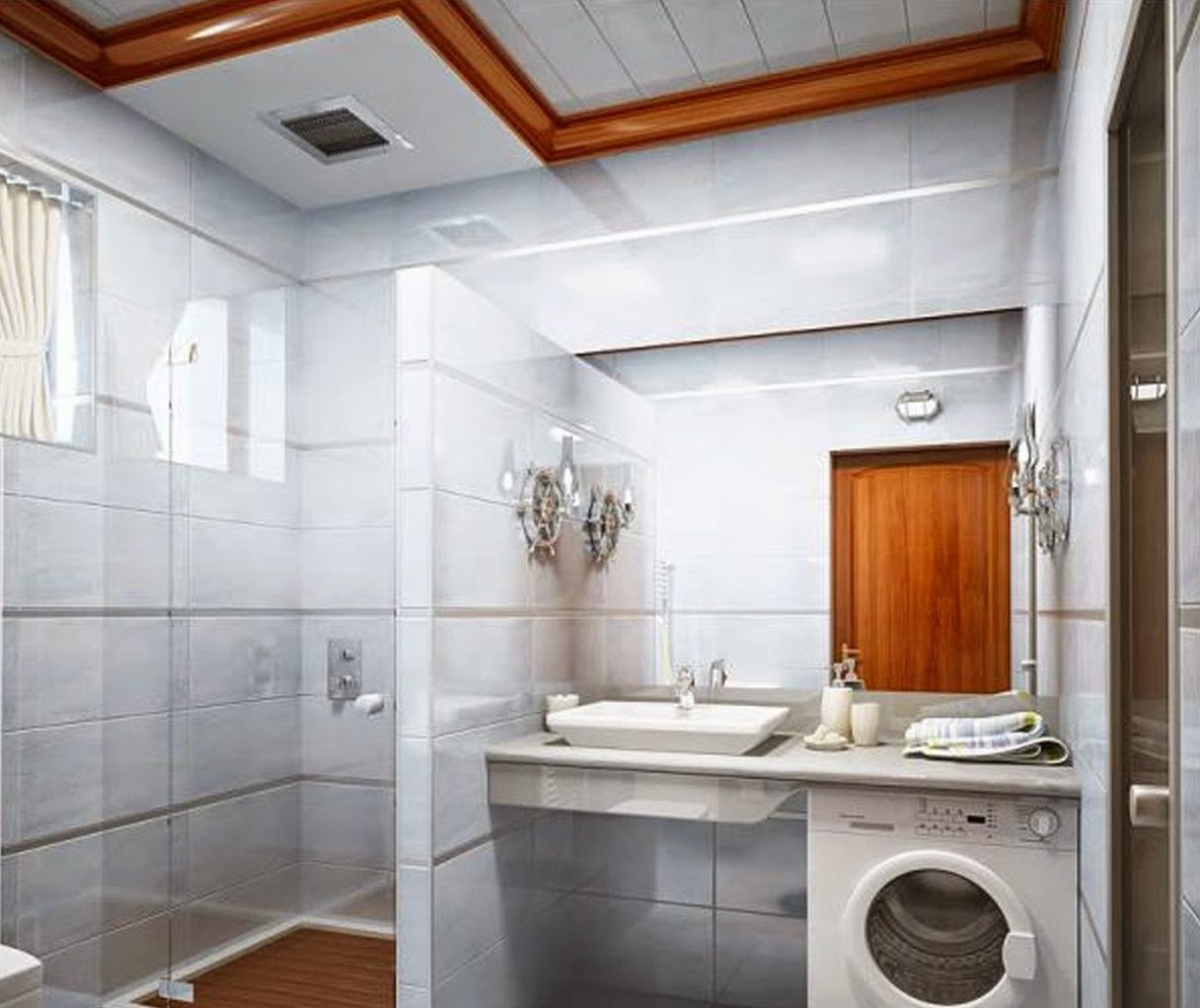 Kamar Mandi Kecil Estetik dengan Bilik Shower