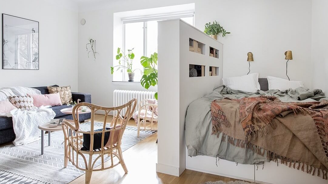 7 Ide Partisi Apartemen Studio Minimalis Anti Sempit