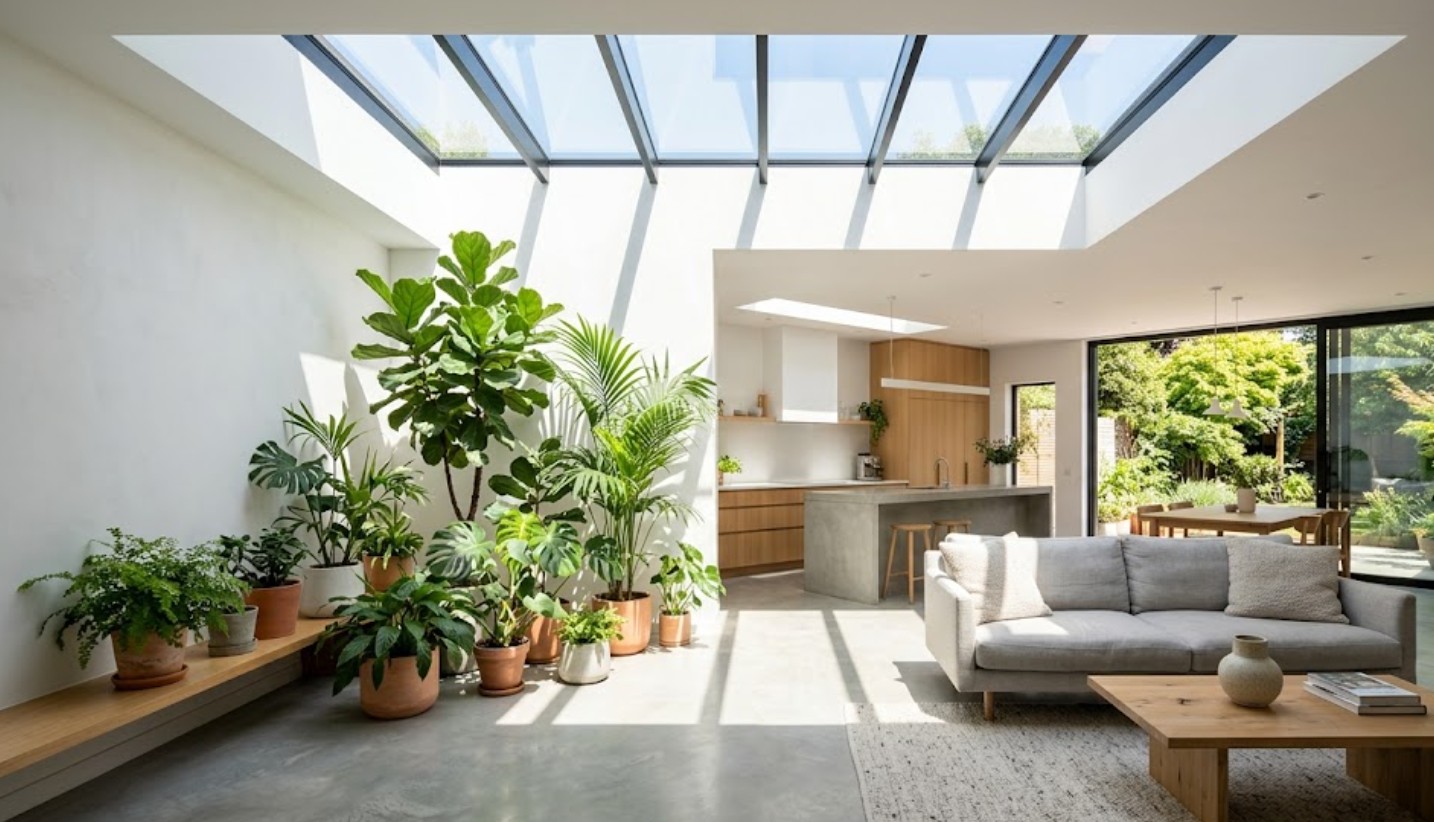 4. Menggunakan Atap Skylight