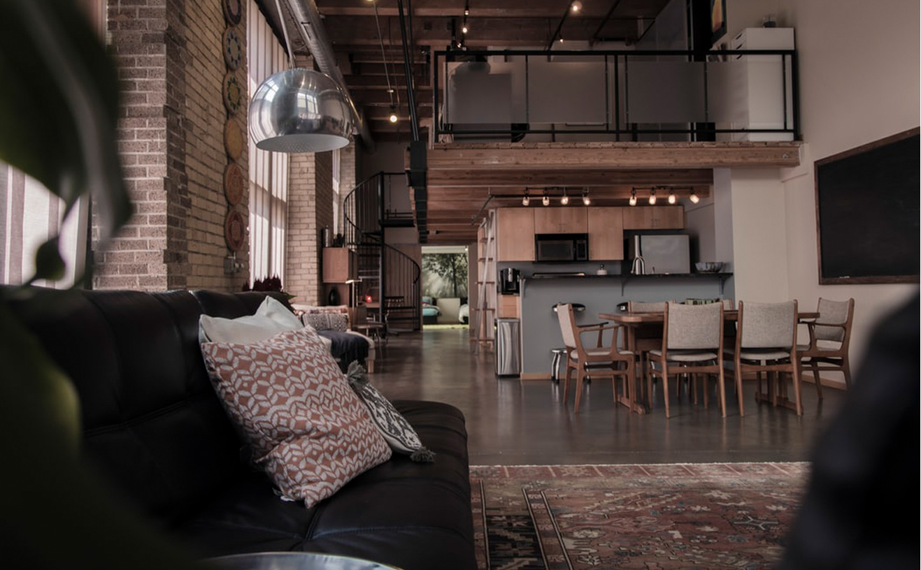 Ruang Tamu Mewah Minimalis Industrial