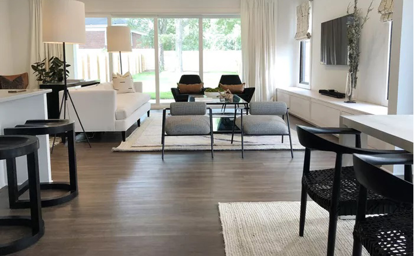 Ruang Tamu Mewah Minimalis Konsep Terbuka