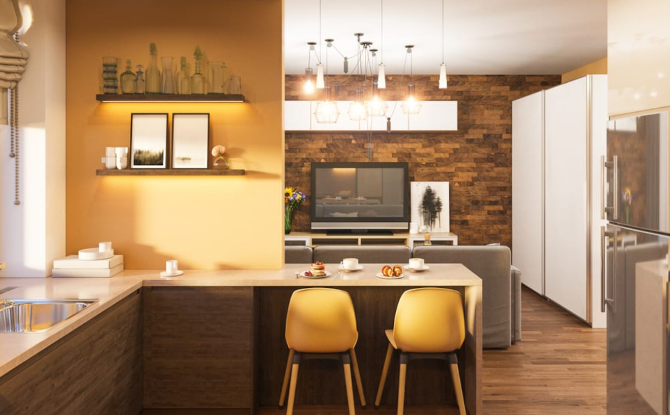 Warna Dapur Minimalis Kuning