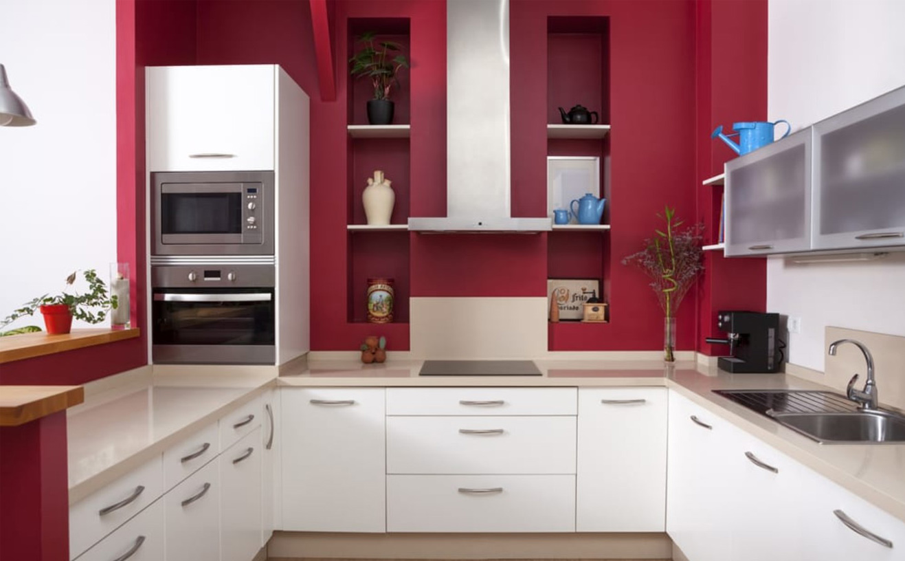 Warna Dapur Minimalis Merah
