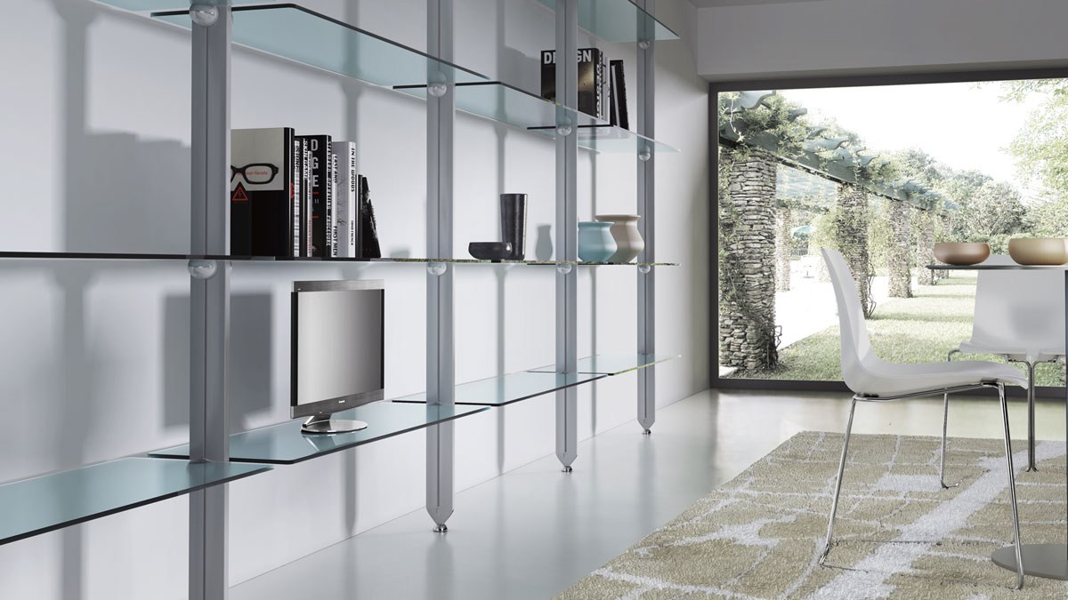 Rak Hiasan Ruang Tamu Material Kaca