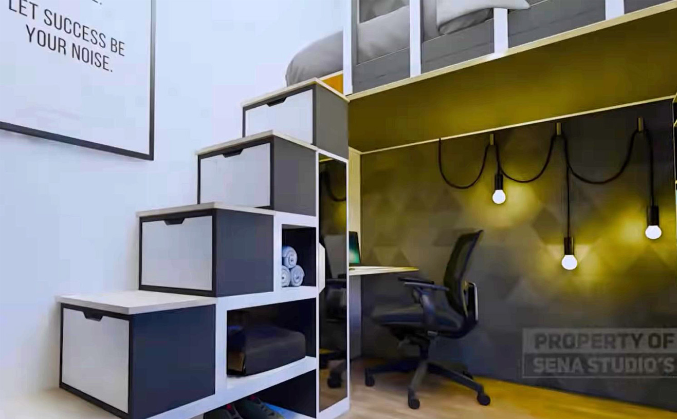 Desain Kamar dengan Mezzanine