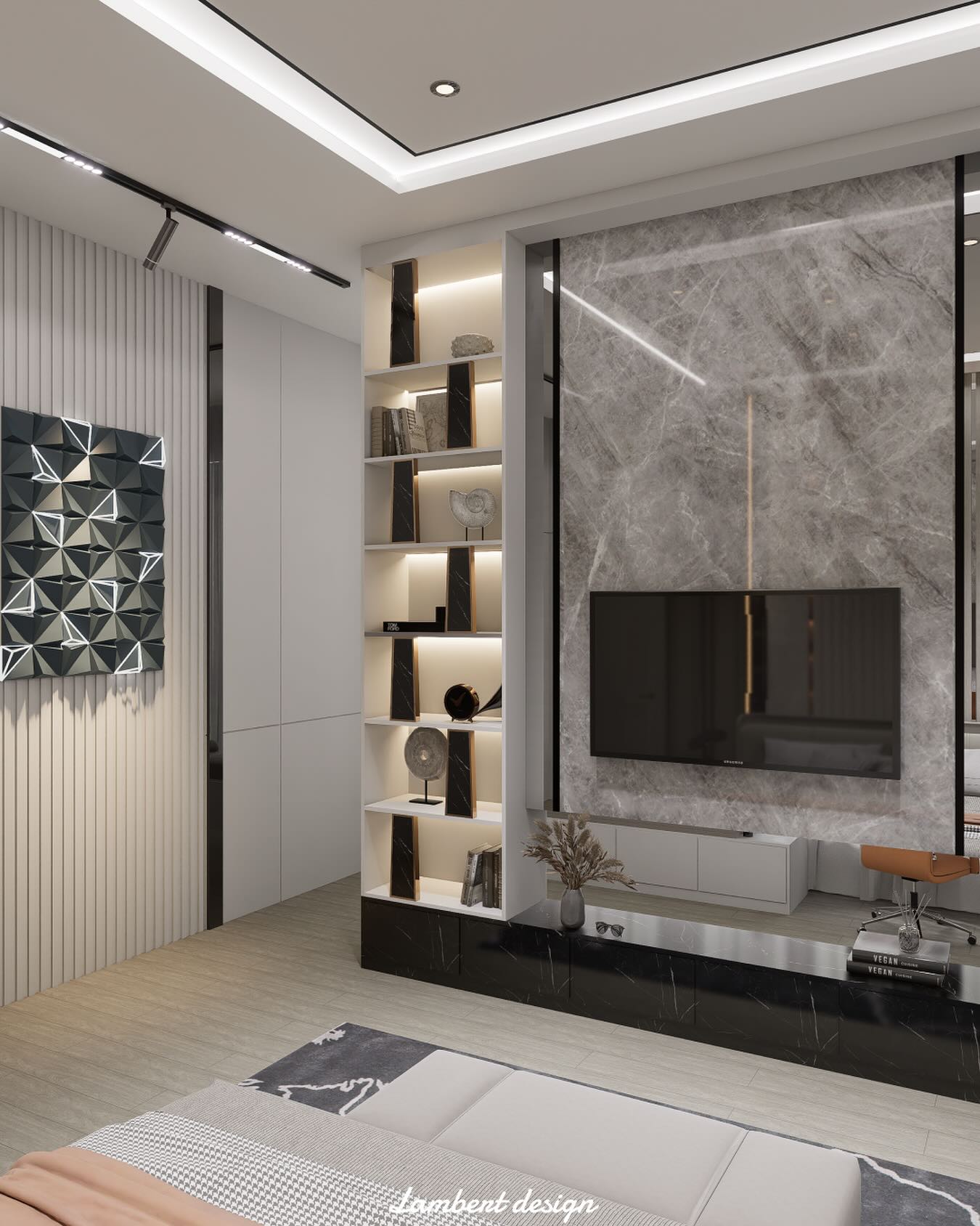 Interior Rumah Minimalis Elegan Nuansa Abu-abu