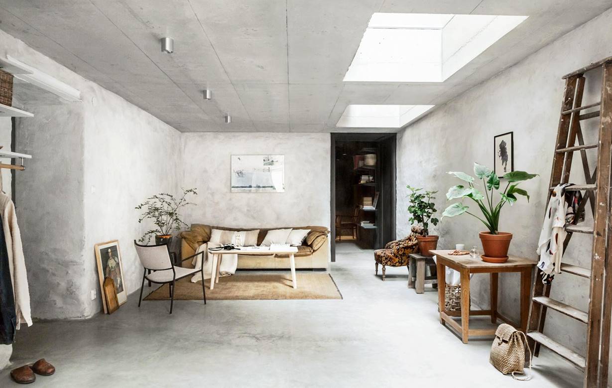 Interior Ruang Tengah Minimalis dengan Getaran Industrial