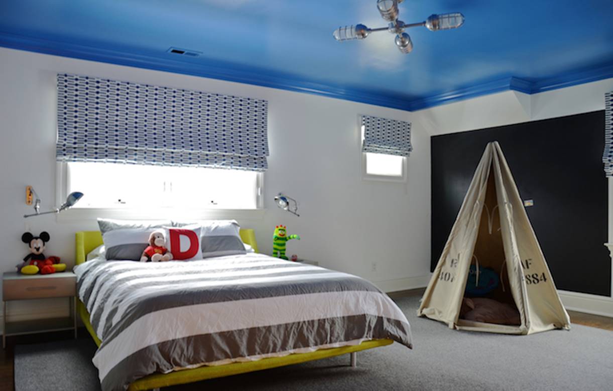 Warna Plafon Rumah Biru