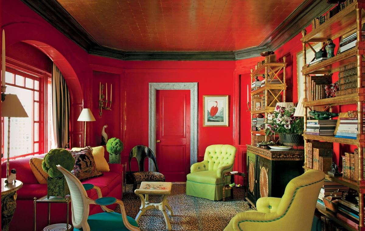 Warna Plafon Rumah Merah