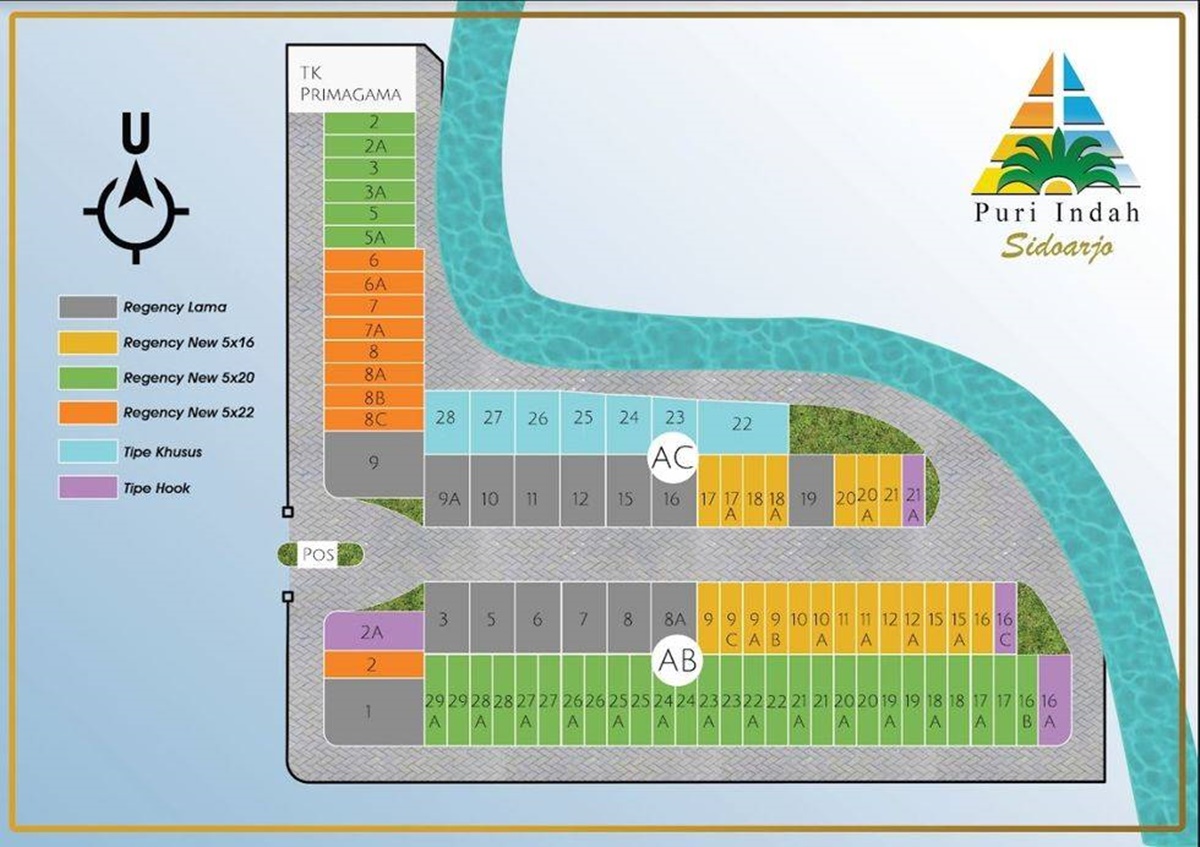 Contoh Site Plan Perumahan Puri Indah Sidoarjo