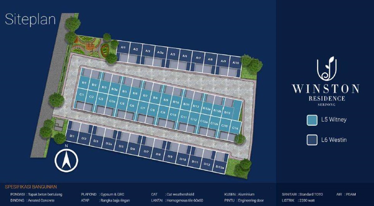 Contoh Site Plan Perumahan Winston Residence