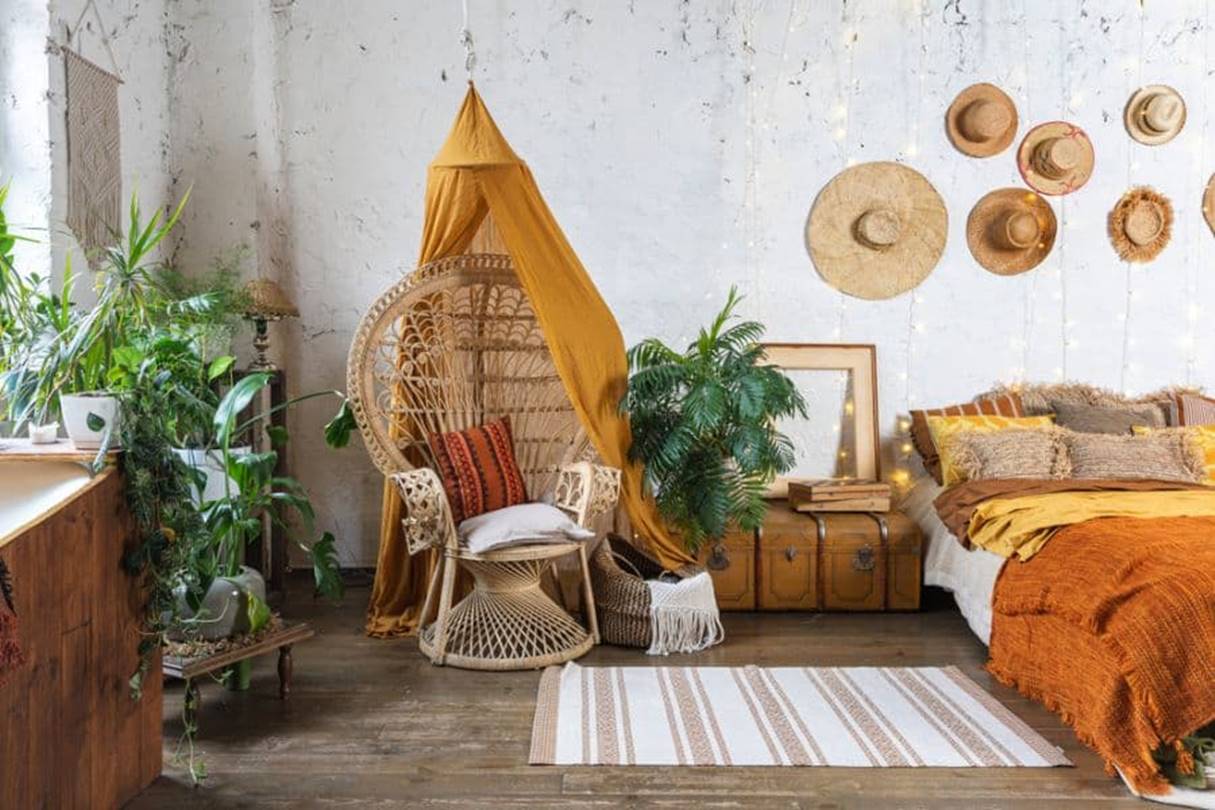 Desain Kamar Tidur Bohemian