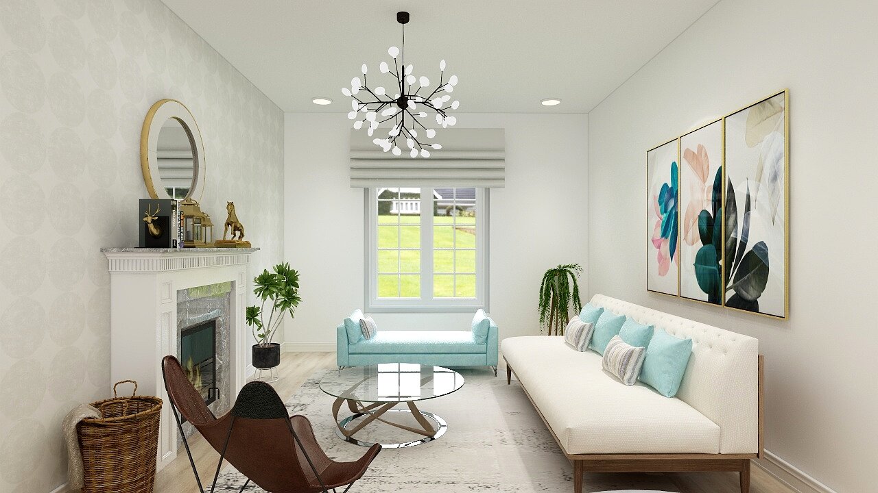 Dekor Ruang Tengah Minimalis Pastel