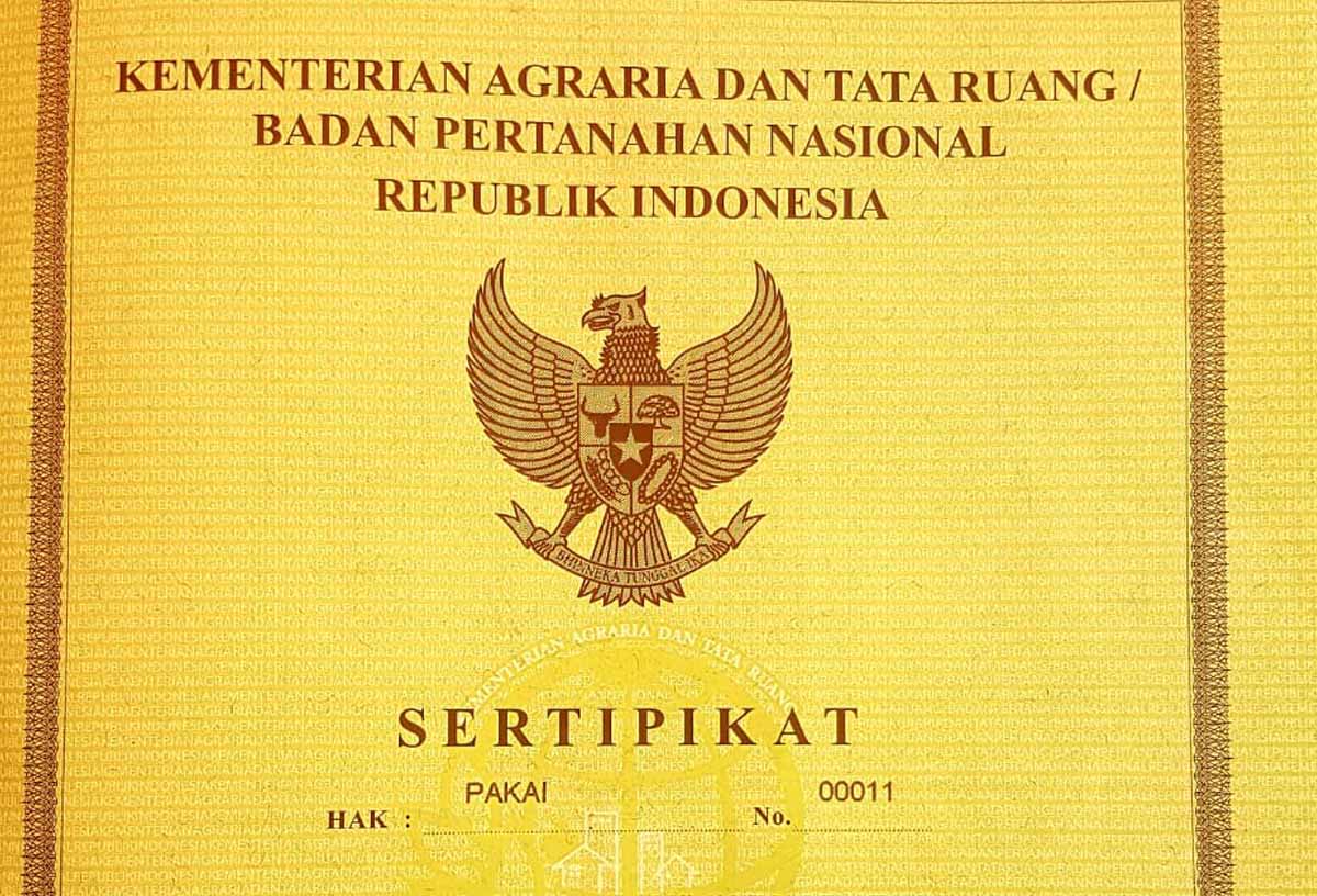 contoh hak pakai tanah