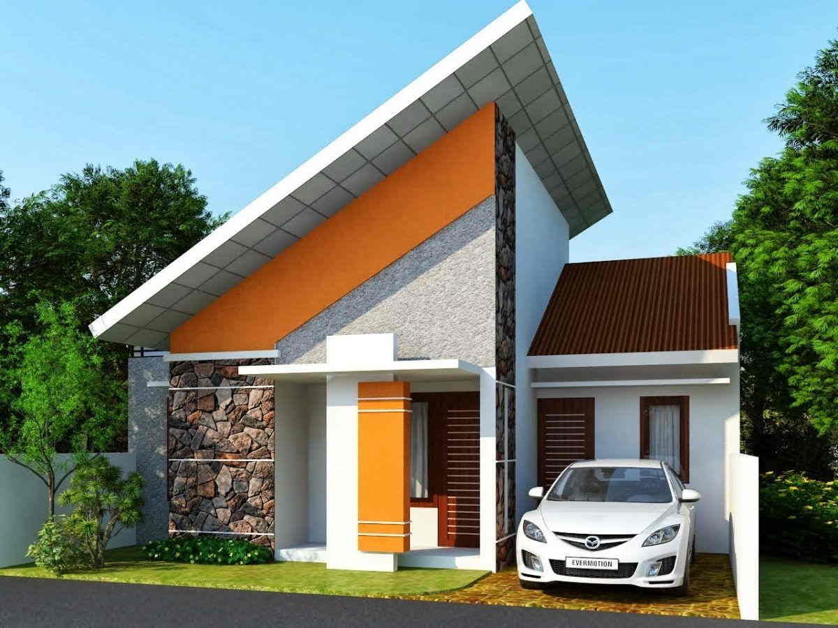 Rumah Atap Miring ke Samping