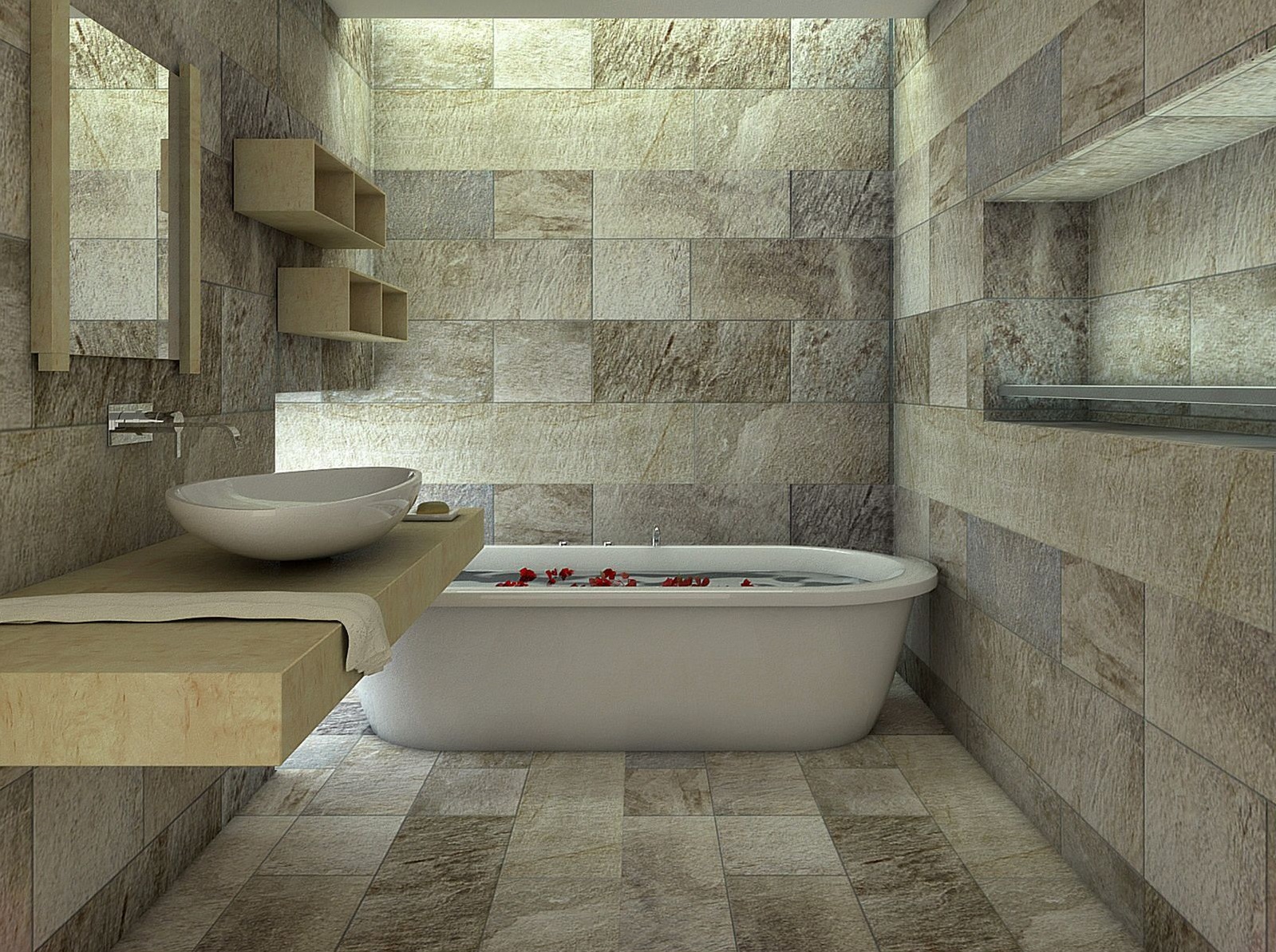 Kamar Mandi Batu Alam Monokrom