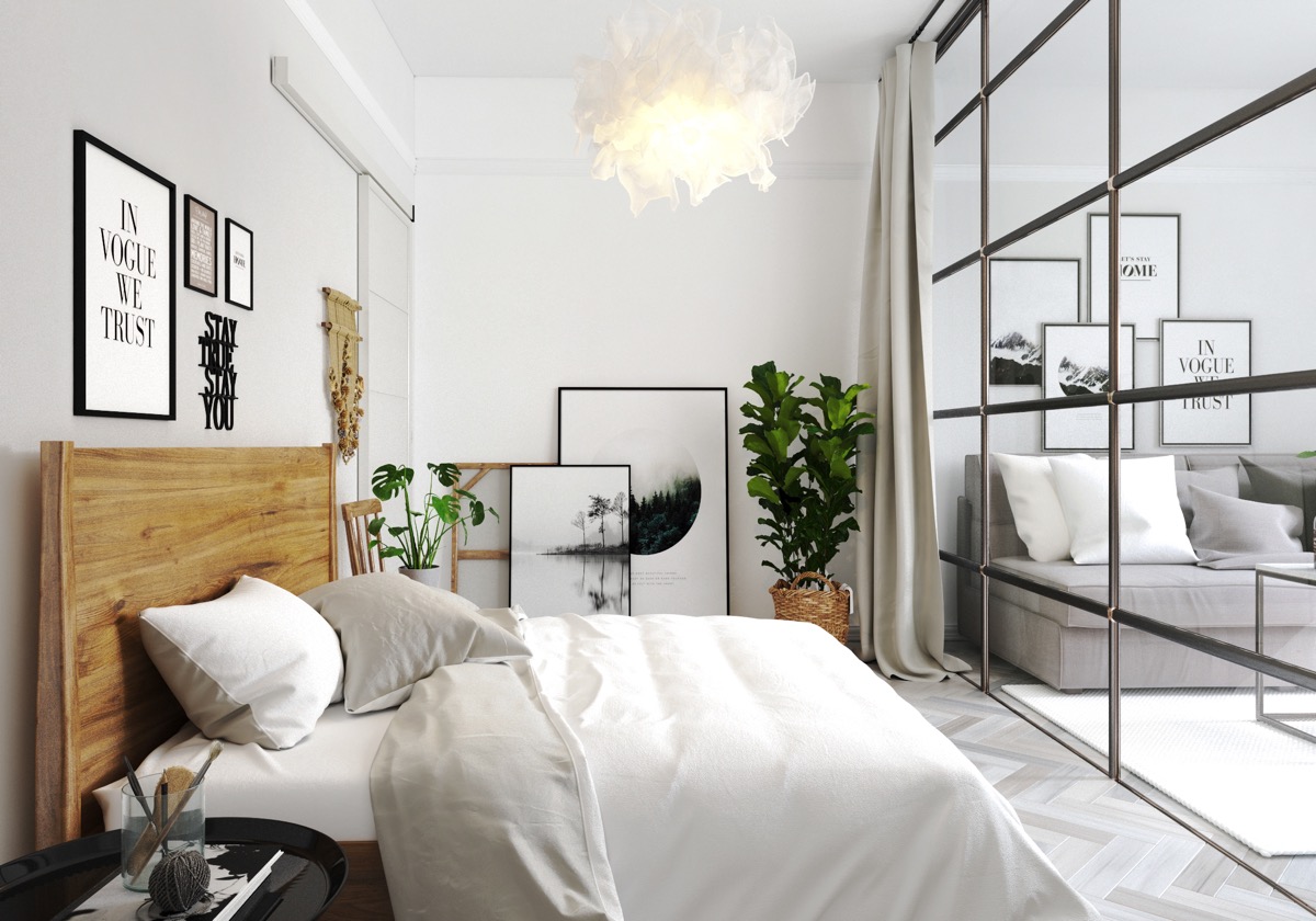 Desain Kamar Tidur dengan Partisi Kaca