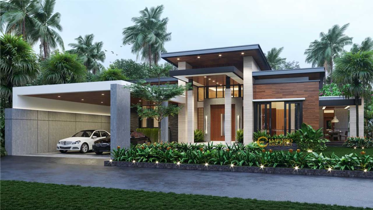 Rumah Atap Datar Modern dan Mewah