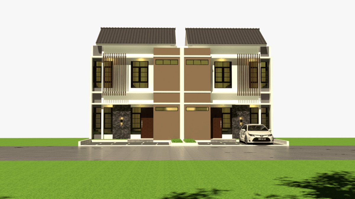 Desain Rumah Modern 2 Lantai Sederhana
