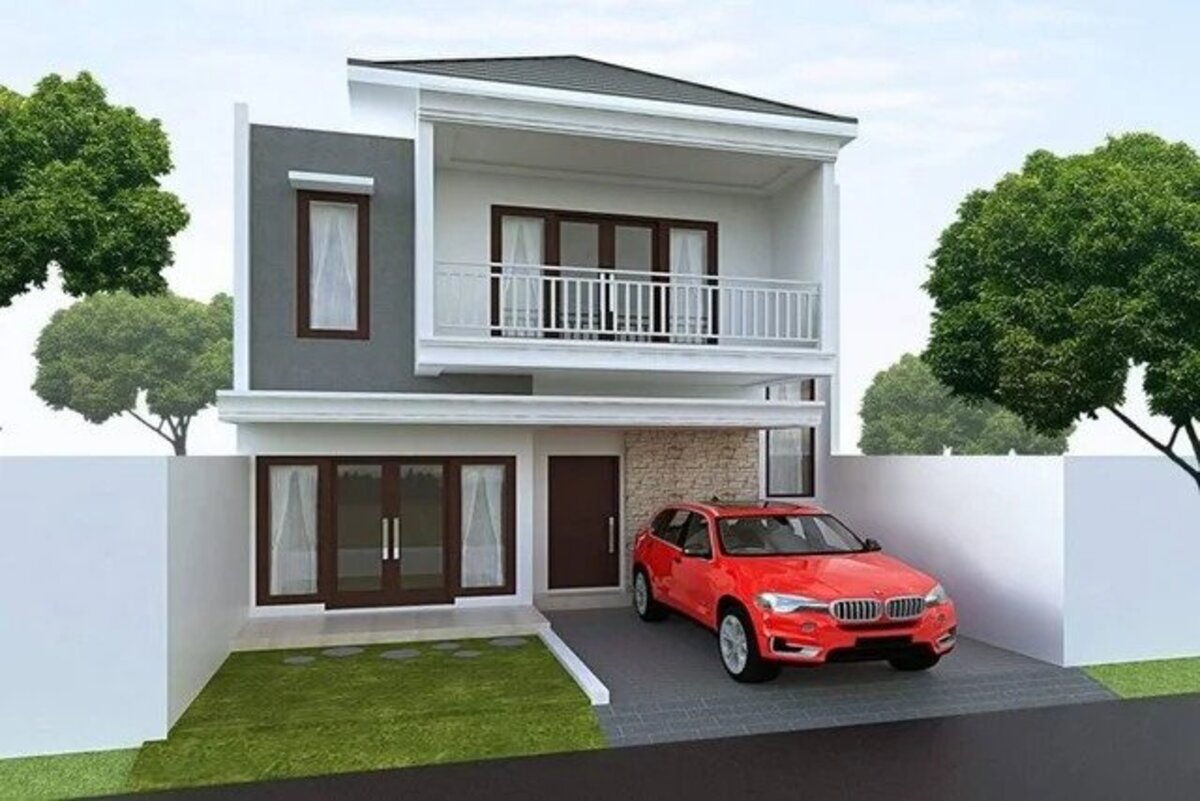 Desain Rumah 2 Lantai Tipe 45