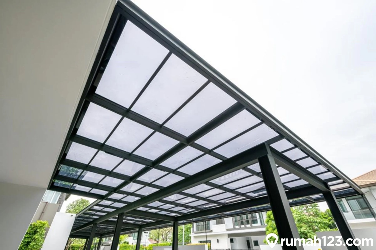 Desain Kanopi Transparan Kaca yang Mewah