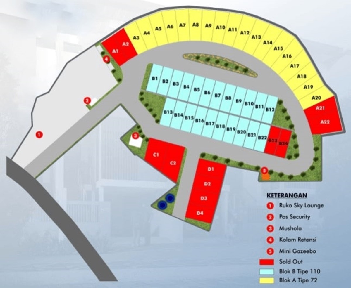Denah Komplek Perumahan Cluster