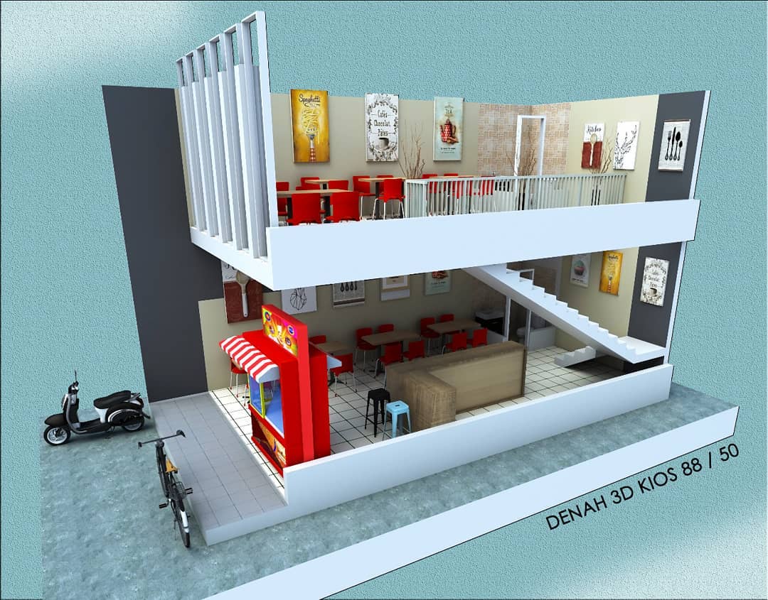 Denah Ruko untuk Kios 8850