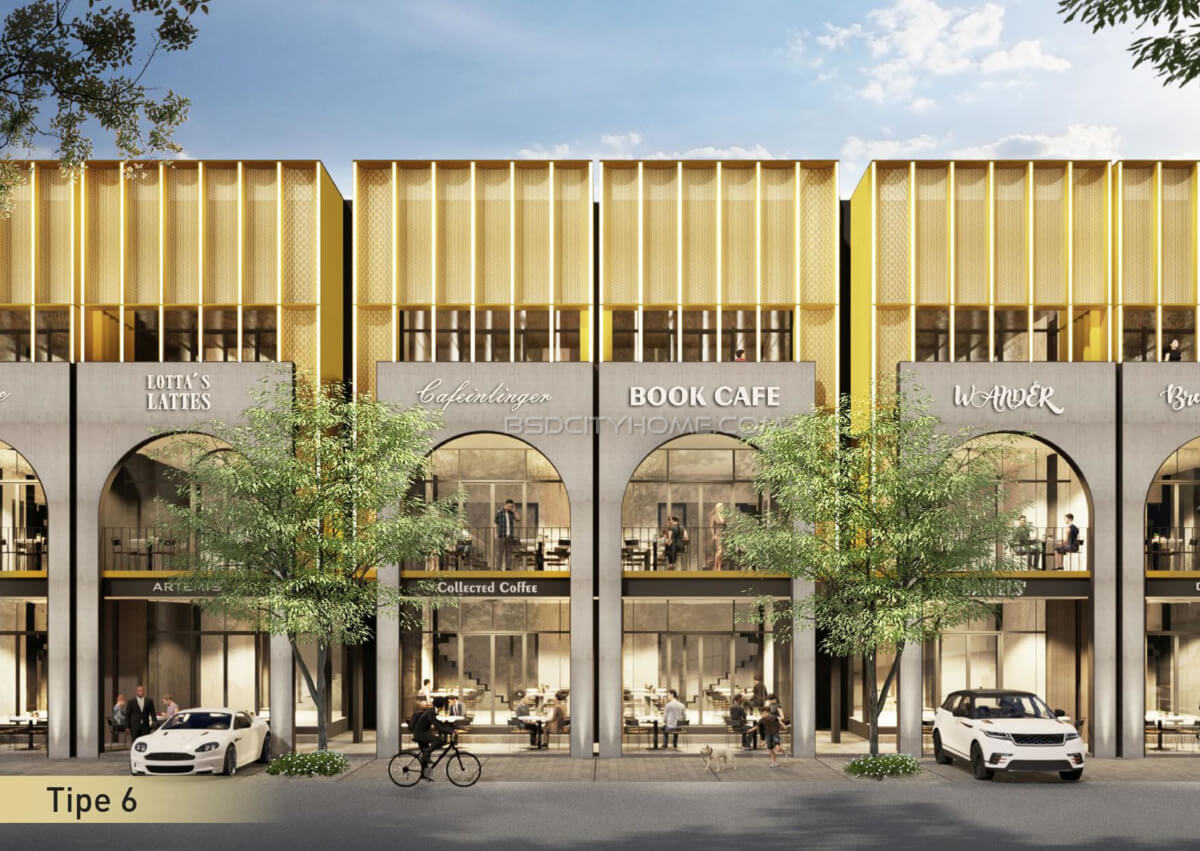 Fasad Ruko untuk Kafe dan Restoran