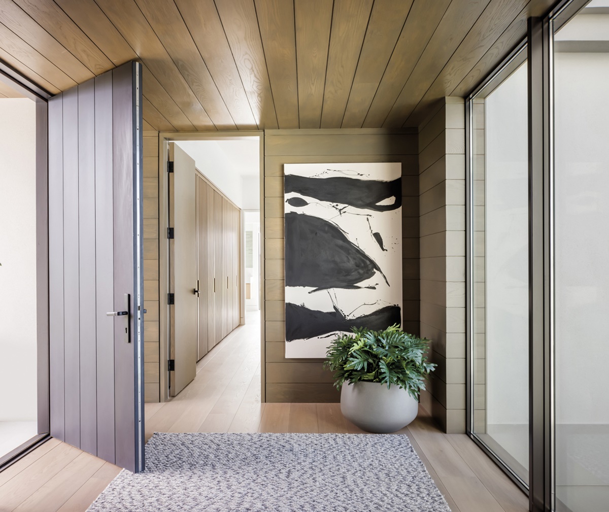 Desain Rumah Tanpa Ruang Tamu dengan Foyer Tropical Modern