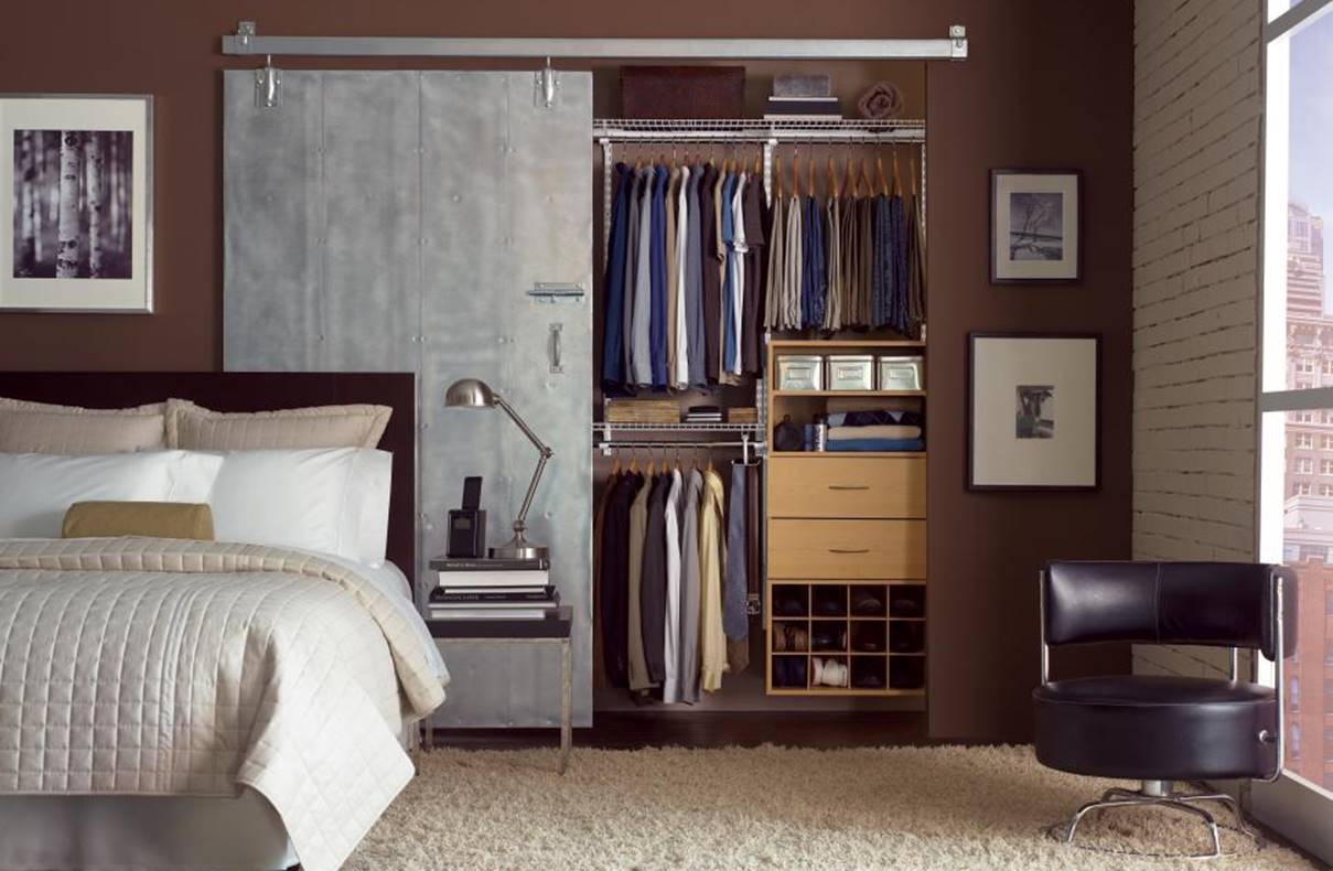 Desain Lemari Pakaian Minimalis Modern Tanpa Pintu