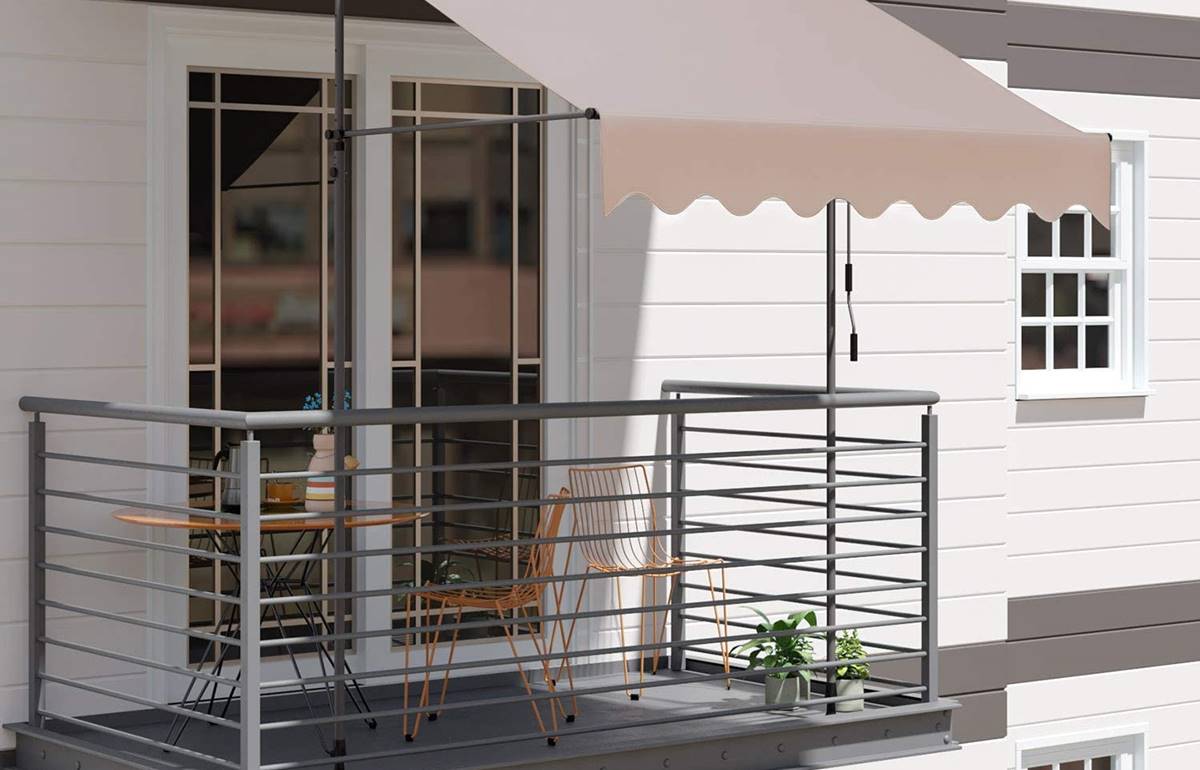 Desain Kanopi Lantai 2 Warna Abu-Abu