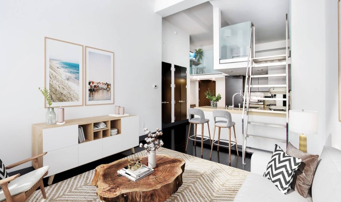 Desain Apartemen Mungil dengan Mezzanine