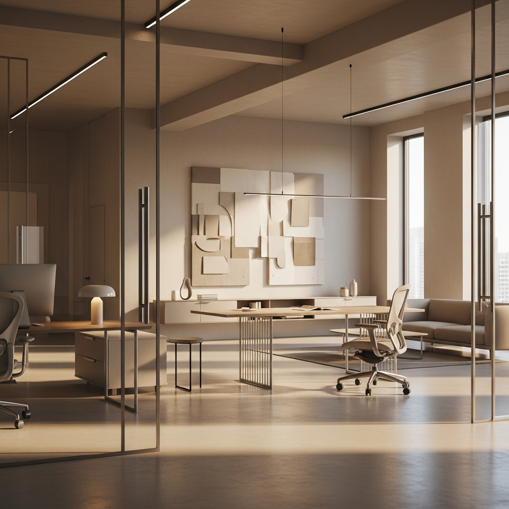 Kantor Minimalis Estetik dengan Sentuhan Elegan