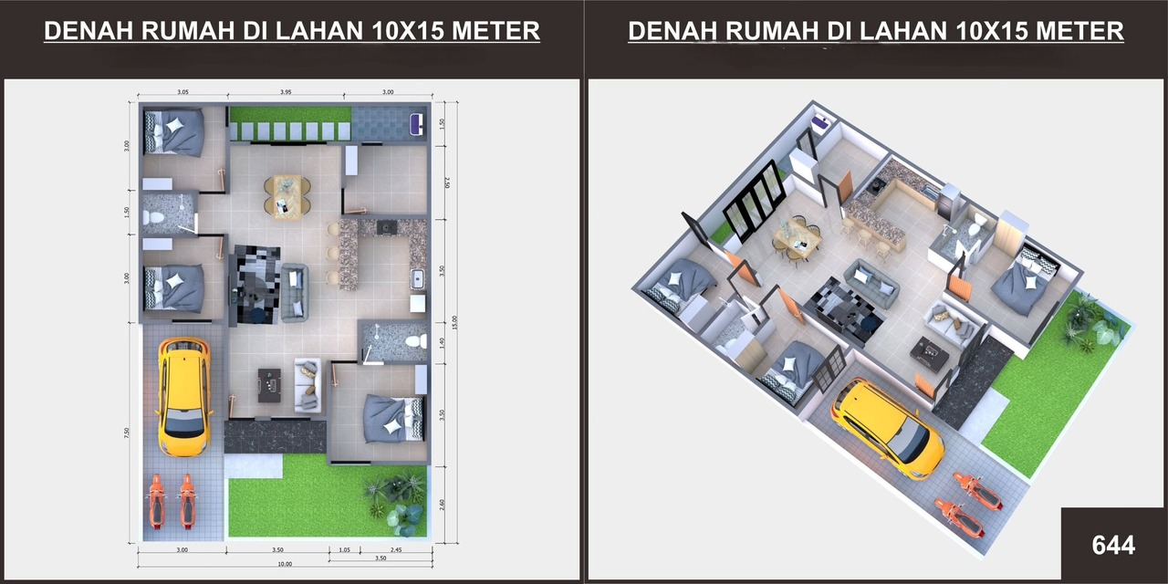 desain rumah sederhana 3 kamar 10x15 desain rumah sederhana 3 kamar 10x15
