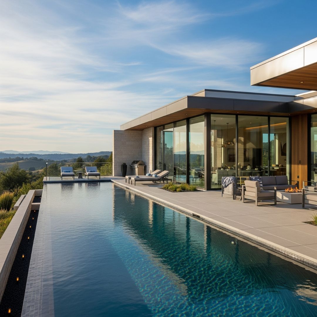 Model Kolam Renang Modern di Rumah Mewah